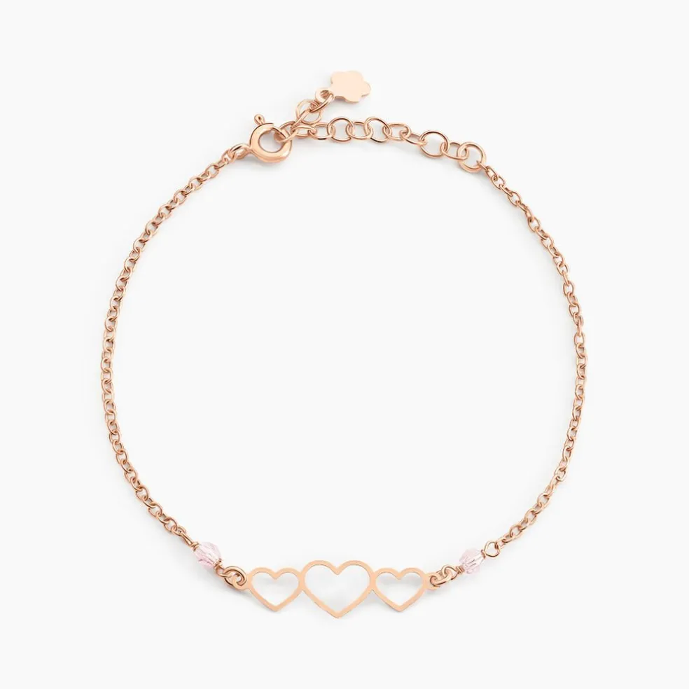 Bracelet Love Love Argent Rose Oxyde De Zirconium