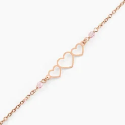 Bracelet Love Love Argent Rose Oxyde De Zirconium