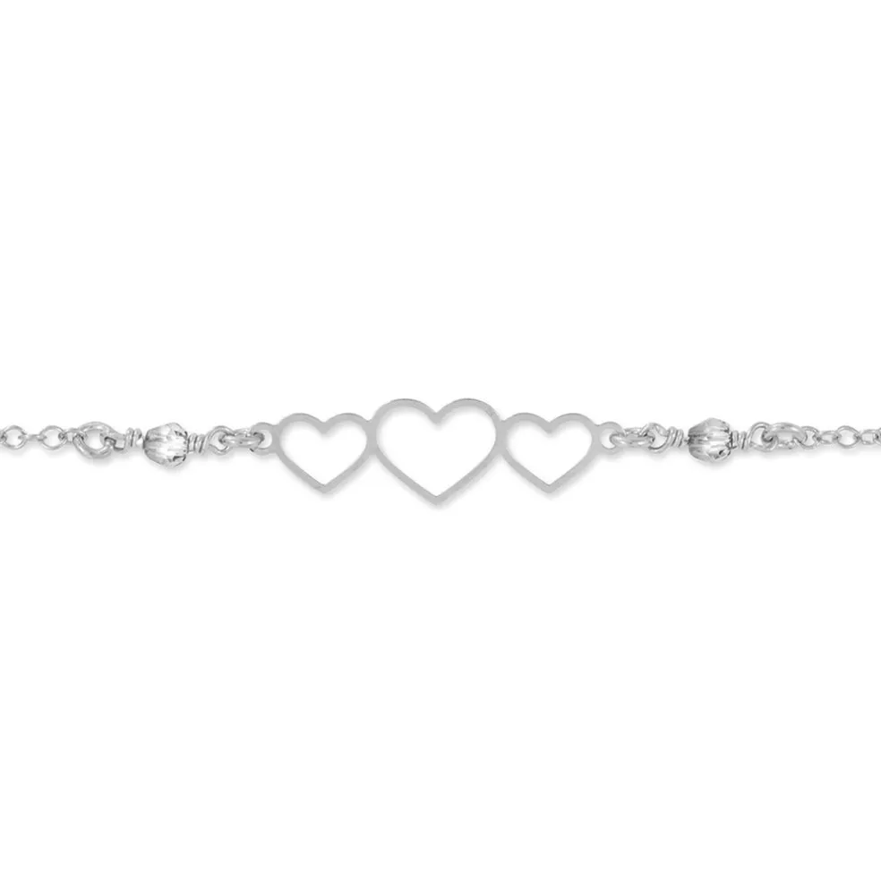 Bracelet Love Love Argent Blanc Oxyde De Zirconium