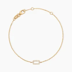 Bracelet Lueur Plaqué Or Jaune Oxyde De Zirconium