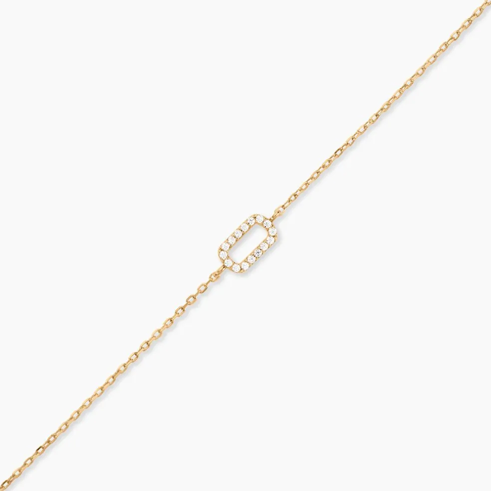 Bracelet Lueur Plaqué Or Jaune Oxyde De Zirconium