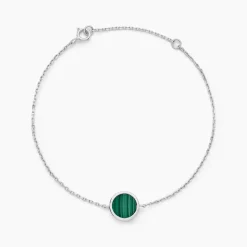 Bracelet Lunatique Argent Blanc Malachite Onyx
