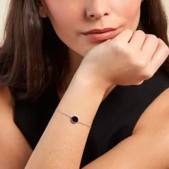 Bracelet Lunatique Argent Blanc Malachite Onyx