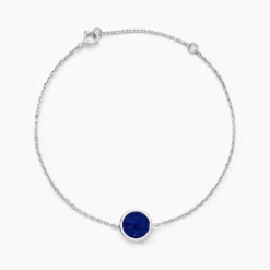 Bracelet Lunatique Argent Blanc Lapis Lazuli Nacre