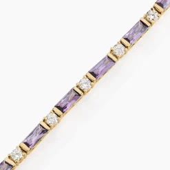 Bracelet Luteciaae Plaqué Or Jaune Oxyde De Zirconium