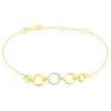 Bracelet Lutzele Or Bicolore Oxyde De Zirconium