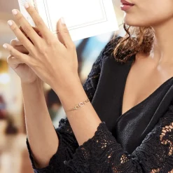 Bracelet Lutzele Or Bicolore Oxyde De Zirconium