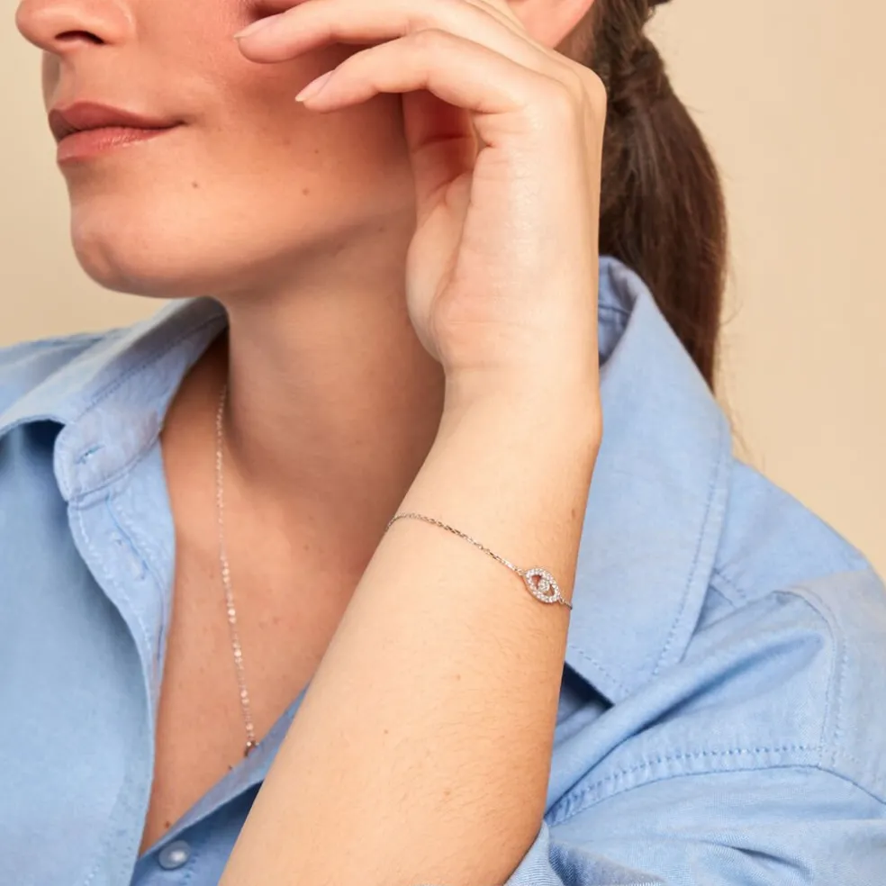 Bracelet Léva Argent Blanc Oxyde De Zirconium