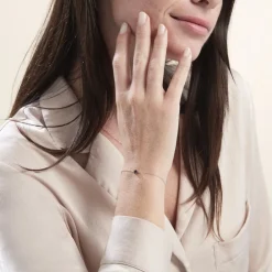 Bracelet Lylwenn Argent Blanc Oxyde De Zirconium Noir