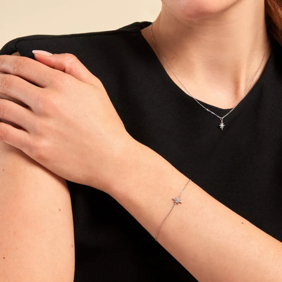 Bracelet Lysianne Argent Blanc Oxyde De Zirconium