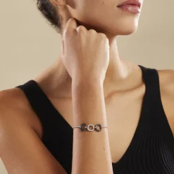 Bracelet Magalie Argent Blanc Céramique Et Oxyde De Zirconium