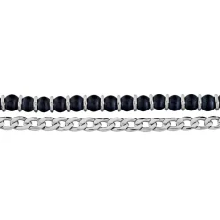 Bracelet Magalos Acier Blanc Onyx