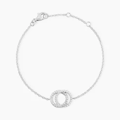 Bracelet Magou Argent Blanc Oxyde De Zirconium