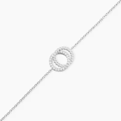 Bracelet Magou Argent Blanc Oxyde De Zirconium