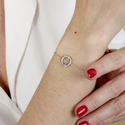 Bracelet Magou Argent Blanc Oxyde De Zirconium