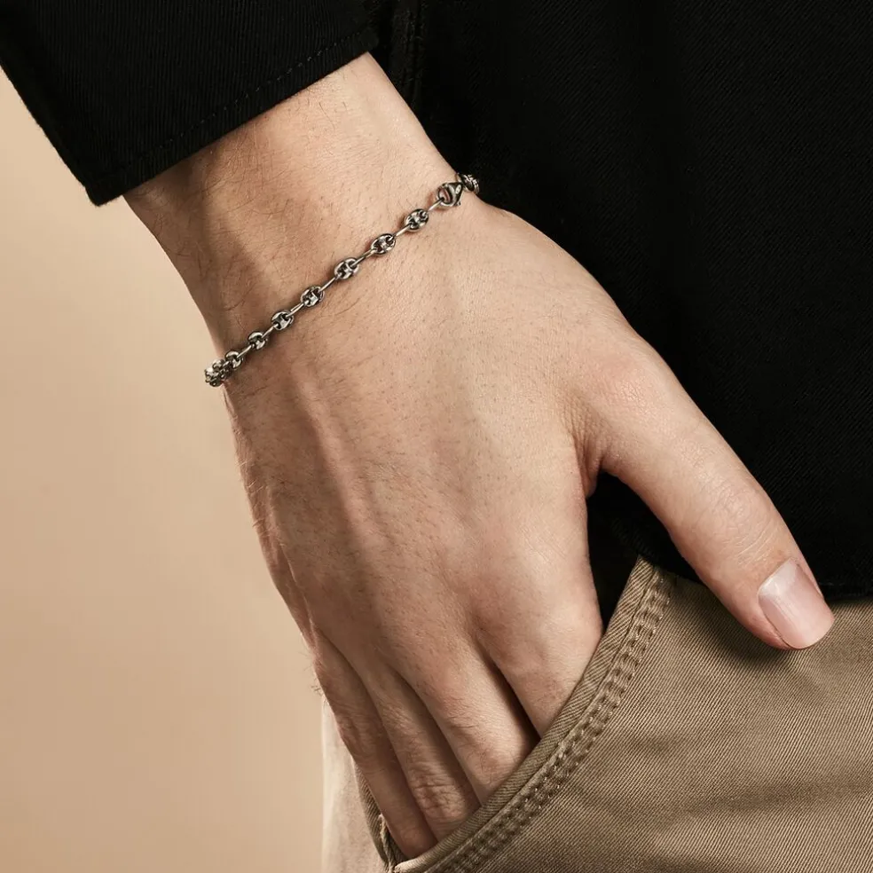 Bracelet Maille Argent Carrus