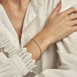 Bracelet Maille Azul Argent Blanc