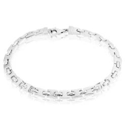 Bracelet Maille Lancelot Argent Blanc