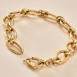Bracelet Maille Perry Acier Doré