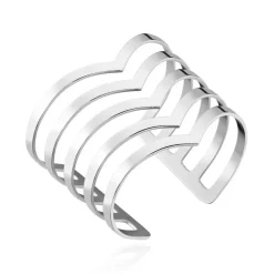 Bracelet Manchette Abid Acier Blanc