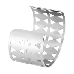 Bracelet Manchette Adaline Acier Blanc