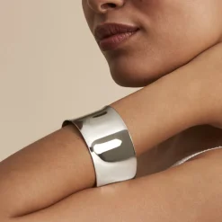 Bracelet Manchette Bento Acier Blanc