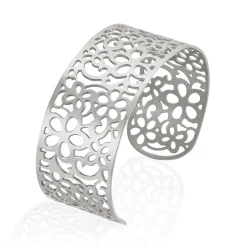 Bracelet Manchette Brenda Acier Blanc