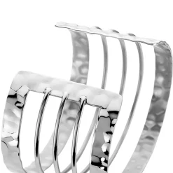 Bracelet Manchette Cambria Acier Blanc