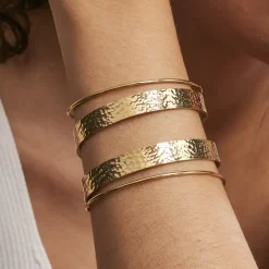 Bracelet Manchette Chita Acier Doré