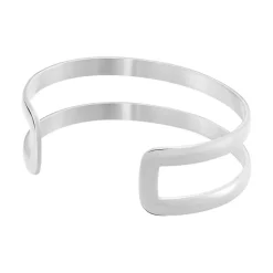 Bracelet Manchette Lisie Acier Blanc