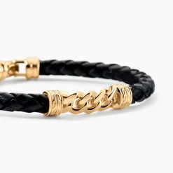 Bracelet Mani Plaque Or Doré