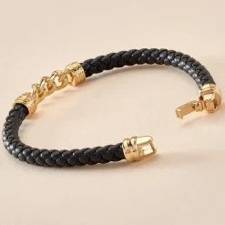 Bracelet Mani Plaque Or Doré