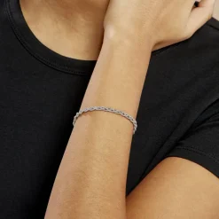 Bracelet Marie-angeline Maille Coreene Argent Blanc