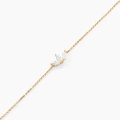 Bracelet Marquise Or Jaune Oxyde De Zirconium