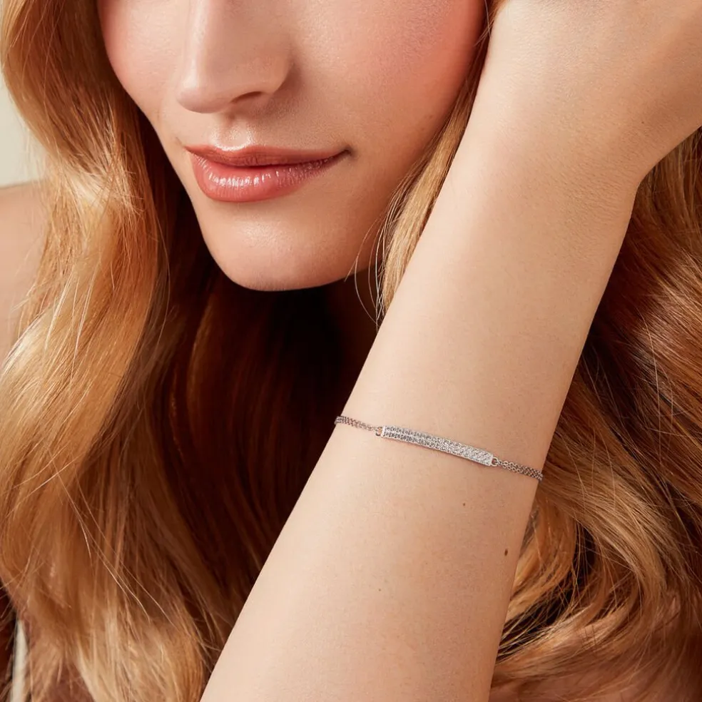 Bracelet Melineeargent Blanc Oxyde De Zirconium