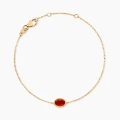 Bracelet Memory Plaqué Or Jaune Pierre De Synthese