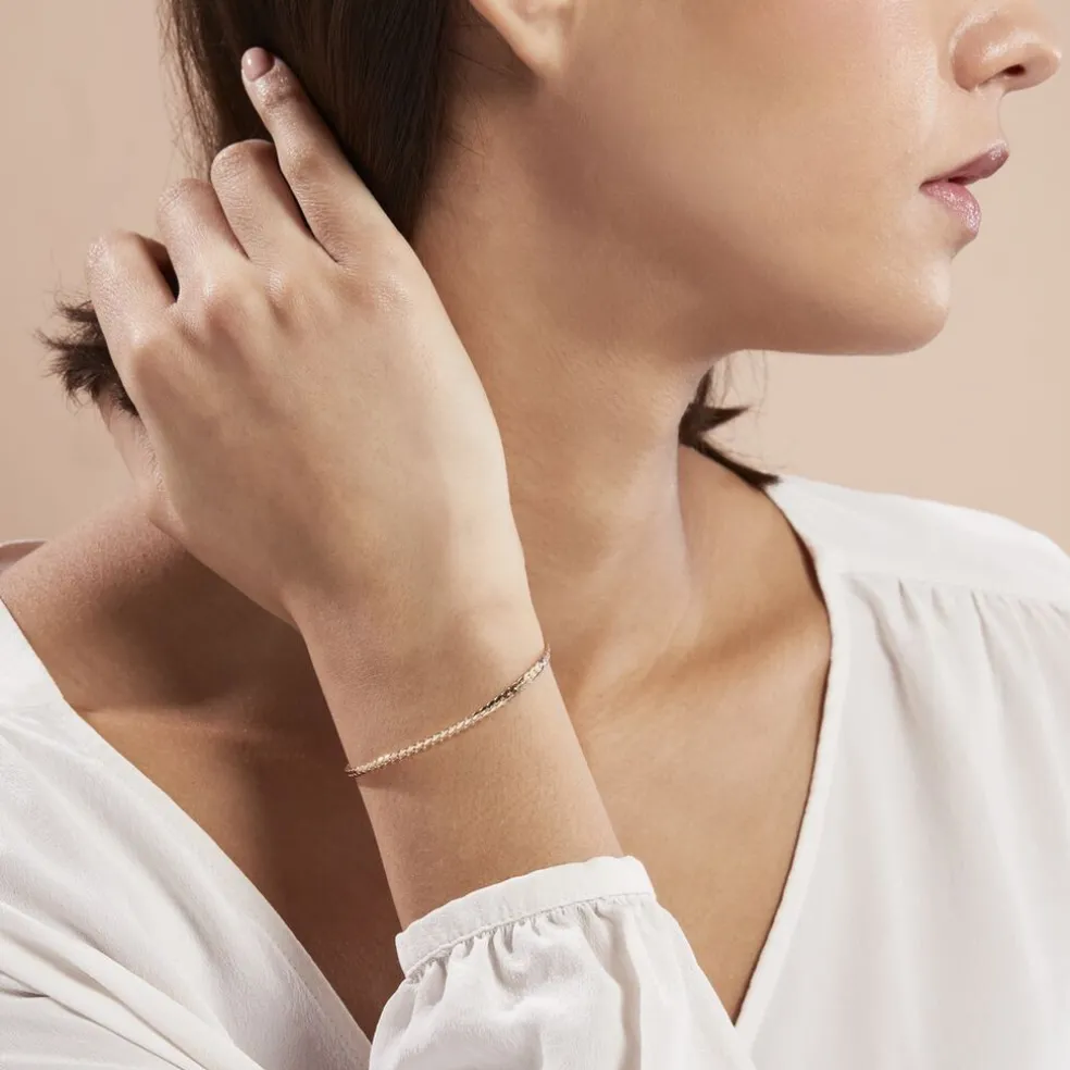 Bracelet Messaline Plaqué Or Jaune