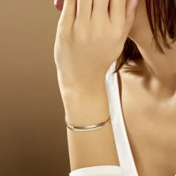 Bracelet Messaline Plaqué Or Jaune
