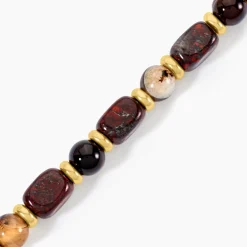 Bracelet Miky Acier Jaune Pierre De Synthese Agate