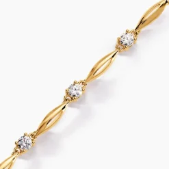 Bracelet Mimona Plaqué Or Jaune Oxyde De Zirconium