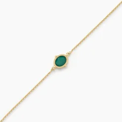 Bracelet Mirage Or Jaune Malachite