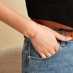 Bracelet Moa Argent Rose Oxyde De Zirconium