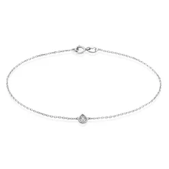 Bracelet Mon 1er Diamant Or Blanc Diamant