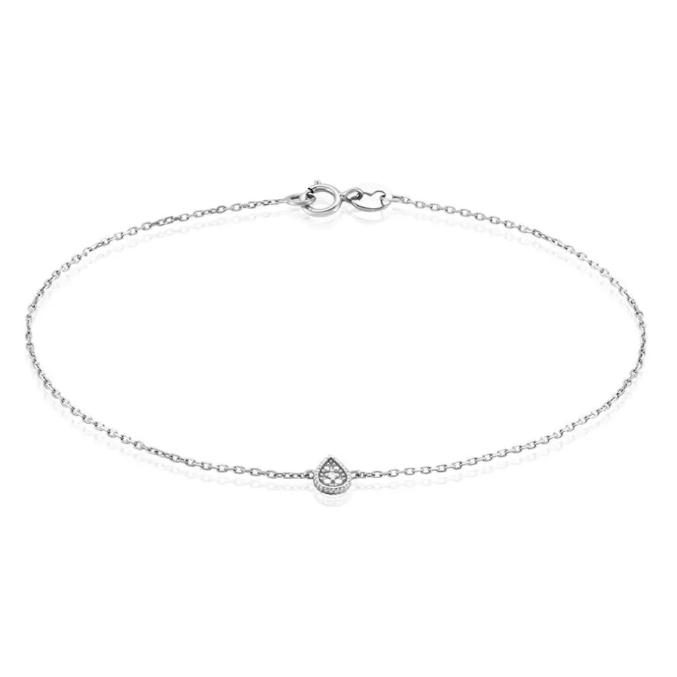 Bracelet Mon 1er Diamant Or Blanc Diamant