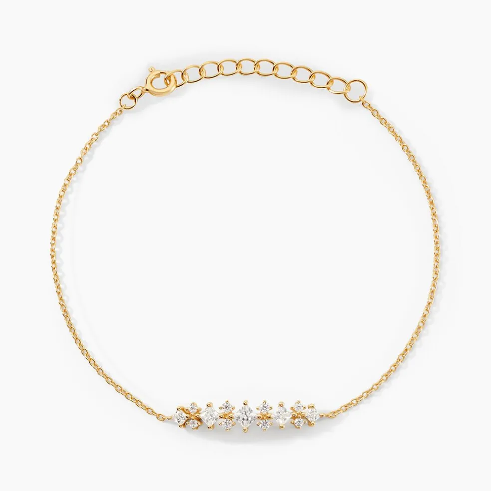 Bracelet Monique Argent Jaune Oxyde De Zirconium