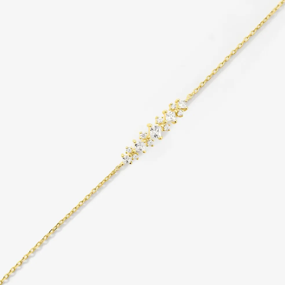 Bracelet Monique Argent Jaune Oxyde De Zirconium