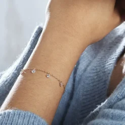 Bracelet Myosothis Plaqué Or Oxydes De Zirconium