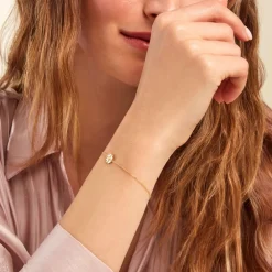 Bracelet Nacrea Or Jaune Oxyde De Zirconium