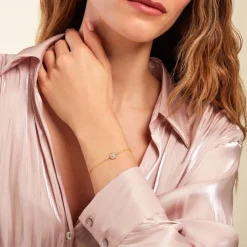 Bracelet Nacrea Or Jaune Nacre Oxyde De Zirconium