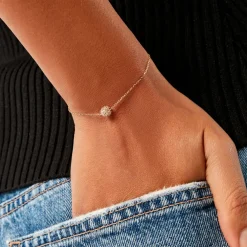 Bracelet Nadzeija Or Jaune Oxyde De Zirconium